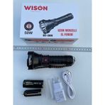 Wison Ws-3899 Uzun Menzilli Profesyonel El Feneri 50 Watt 4800 Ma Siyah
