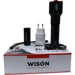 Wison WS-5575 Profesyonel El Feneri | 20W 2000 Lümen | 5000 Mah, Zoomlu, Dijital Göstergeli, Type-C Şarjlı - Siyah - 20 W