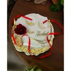 Wistful Gold Polyester Söz Tepsisi Beyaz
