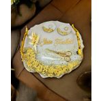 Wistful Gold Polyester Söz Tepsisi gold
