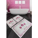 With Flower Banyo Halısı Djt 3lü Set