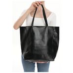 WITH-W Kadın Fermuarlı Geniş Hacimli Iç Cepli Model Kaliteli Deri Shopper Kol Ve Omuz Çantası Beck Tnc1009