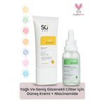 WIWIFY Yağlı Ve Geniş Gözenekli Ciltler Için Güneş Kremi + Niacinamide