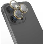 Wiwu Apple iPhone 14 Pro Max Lens Guard Metal Kamera Lens Koruyucu - iPhone 14 Pro Max - Gold