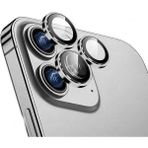 Wiwu Apple iPhone 14 Pro ​​Max Lens Guard Metal Kamera Lens Koruyucu - iPhone 14 Pro Max - Gümüş
