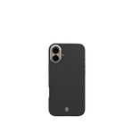 Wiwu DCC-205 iPhone 16 Aramid Fiber Tasarım Kevlar Magsafe Uyumlu Şarj Özellikli Siyah Telefon Kılıfı