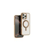 Wiwu FGG-202 iPhone 16 Pro Armor Ultra Magsafe Uyumlu Parmak İzi Bırakmaya Altın Telefon Kılıfı