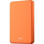 Wiwu P15 LED Işık Göstergeli Ultra Ince Pd 20W Kablosuz Powerbank 5000MAH 15W Turuncu
