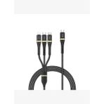 Wiwu Wi‑C024 Elite 3in1 Type‑C Lightning Type‑C Micro USB 100 W 1.2 m Hızlı Şarj Kablosu