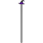 Wizard Hat Kitap Ayracı - Mor-Siyah - 13x2x1 cm