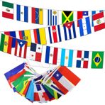 WJQMF Birinci Sınıf Kalite 30 Ft Latin Amerika 21 Ülke Yaylı Bayrak - İspanyolca Konuşan Çeşitli Latino Askılı Afişler Parti Dekorasyonları, Barlar, Spor Kulüpleri, Okul Festivalleri, Kutlamalar için