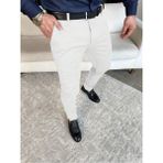 Wkm Casual Slim Fit Erkek Chıno Pantolon - Beyaz - 30