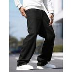 Wkm Erkek Casual Baggy Denim Jean Kot Pantolon - 33 - Siyah
