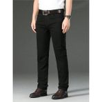 Wkm Erkek Regular Fit Rahat Kesim Non-Denim Kot Pantolon - 38 - Siyah
