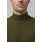 Wkm Erkek Slim Kesim Yumuşak Dokulu Tüylenmeyen Yarım Balıkçı Yaka Triko Kazak - Haki - 2XL