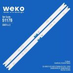 Wkset-6178 35974X1 Q6-49İnch-3Ch-60Ea E306084 2 Adet Led Bar (60Led) (Tvnizi Açıp İçindeki Led Barla Birebir Aynısı Olduğunu Görmeden Almayınız. Sonrasında İade Almamaktayız.)