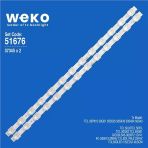 Wkset-6676 37345X2 Gıc50lb45-3030F2.1d-V1 4C-Lb5013-Zm04j 2 Adet Led Bar (Tvnizi Açıp İçindeki Led Barla Birebir Aynısı Olduğunu Görmeden Al