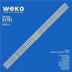 Wkset-6701 37010X4 Bn96-52594A Rev00 Es75sv8fpkwa42 4 Adet Led Bar (42Led) (Tvnizi Açıp İçindeki Led Barla Birebir Aynısı Olduğunu Görmeden A