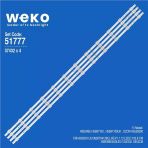 Wkset-6777 37432X4 Crh-Bx55v1u513030t04128cl-Rev1.1 4 Adet Led Bar (Tvnizi Açıp İçindeki Led Barla Birebir Aynısı Olduğunu Görmeden Almayın�