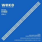 Wkset-6833 37506X3 Jl.d500b1330-032As-M_v01 3 Adet Led Bar (Tvnizi Açıp İçindeki Led Barla Birebir Aynısı Olduğunu Görmeden Almayınız. Sonrasında İade Almamaktayız.)