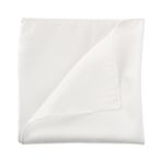 WLLHYF Erkekler için ipek cep kareler mendiller düz renk 13.7 "x 13.7" yumuşak önceden katlanmış cep kare beyaz mendiller erkek takım elbise aksesuarları düğün parti için, İpek, pocket square