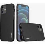 Wlons iPhone 12 Uyumlu Kılıf Mat Arka Yüzey Stil Sert Wlons Hill Kapak - Siyah