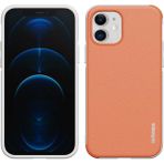 Wlons iPhone 12 Uyumlu Kılıf Mat Arka Yüzey Stil Sert Wlons Hill Kapak - Turuncu