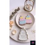 WLS studio Pasta Tasarımlı Kurabiye Kalıbı - 8 cm - Doğum Günü Temalı Fondan ve Kurabiye Damgası