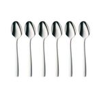 WMF Boston kahve kaşığı seti, 6 parça, çay kaşığı 13,2 cm, Cromargan paslanmaz çelik, cilalı, parlak, bulaşık makinesinde yıkanabilir