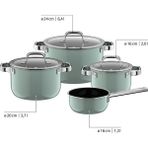WMF Fusiontec Tencere Seti 4 Parça Okaliptus
