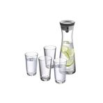 WMF Gümüş Kapaklı 1lt Karaf ve 4'lü Bardak Seti
