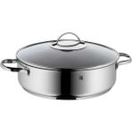 WMF Kapaklı İndüksiyon Tabanlı Çelik Pilav Tenceresi 28 cm Cam Kapaklı Ergonomik Tasarım