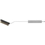 WMF mangal fırçası, 43 x 7 cm uzunluğunda, mangal temizleme fırçası, değiştirilebilir pirinç fırça başlığı, her türlü ızgara için
