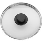 WMF Yedek parça cam kapak 22 cm, düdüklü tencereler için kapak 3 l, 4,5 l, 6,5 l ve 8,5 l, ısıya dayanıklı cam, plastik sap, bulaşık makinesinde yıkanabilir