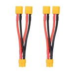 WMYCONGCONG 2 ADET XT60 Paralel Pil Konnektör Kablosu Çift Uzatma Y Dağıtıcı Erkekten Dişiye DJI Phantom RC Uçak için