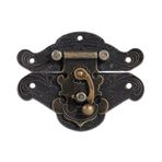 Wnvivi Antik Toka Mandalları, Çinko Alaşım Takı Kutusu Antik Sağ Mandal, Dolap Takı Göğüs Çekmecesi için Dekoratif Kilit Mandalı Donanımı (8,2 cm x 6,5 cm)