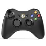 W&O Xbox 360 ile Uyumlu Kablosuz Denetleyici 2.4GHZ Gamepad Joystick Kablosuz Denetleyici Xbox 360 ve PC Windows 7,8,10,11 ile Uyumlu Alıcı (Siyah)