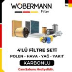 Wöbermann VW Jetta 1.6 TDI Filtre Bakım Seti 2009-2010 CAY 4'lü Karbonlu