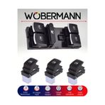 Wöbermann VW Volkswagen Cam Açma Düğme Seti (Ön + Arka 4’lü Takım) Passat Golf Polo