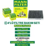 Wöbermann Wöbermann+Mann Peugeot 301 1.6 Hdi Filtre Bakım Seti 2013 - 2018 4K