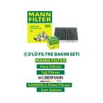Wöbermann+mann Opel İnsignia 1.6 Turbo Filtre Bakım Seti 2008-2015 3k