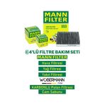 Wöbermann+mann Vw Caddy 1.6 2.0 Tdi Filtre Bakım Seti 2011-2015 4k