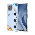 WOBURN Xiaomi Mi 11 Lite 5G / 4G / 11 Lite 5G NE için Yumuşak TPU Kılıf, İnce Kaymaz Esnek Koruyucu Darbe Emici Boyalı Baskı Desenli Şeffaf Telefon Kılıfı Tampon (A11)