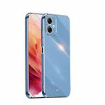 WOBURN Xiaomi Poco X5 5G için Yumuşak TPU Kılıf, İnce Kaymaz Esnek Koruyucu Darbe Emici Altın Kenar Kaplama Telefon Kılıfı Tampon - Mavi