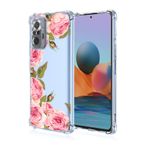 WOBURN Xiaomi Redmi Note 10 Pro için silikon kılıf, cep telefonu kılıfı ince yumuşak boyalı baskılar TPU yumuşak darbeye dayanıklı şeffaf koruyucu kılıf kapak tampon hediye (A60)