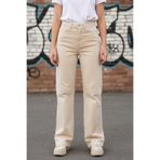 WODDİ Heaven Kadın Yüksek Bel Krem Salaş Wide Leg Jeans Geniş Paça Palazzo Kot Pantolon