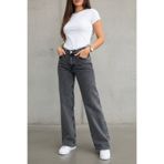 WODDİ Nova Kadın Yüksek Bel Füme Salaş Jeans Wide Leg Geniş Paça Palazzo Kot Pantolon