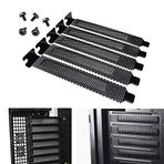 WODE 5 x Siyah PCI-Slot kılıf toz filtre Kapak Sert çelik vida