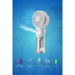 Wodimark El Tipi Sulu Buharlı Fan Şarjlı Vantilatör Mini Masaüstü El Fan Taşınabilir 3 Kademeli Usb Pervane