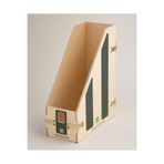 Wodiza Ahşap Masaüstü Organizer Dosyalık, A4 Evraklık Dergilik ve Kitap Düzenleyici 12x33x26 cm Koyu Yeşil